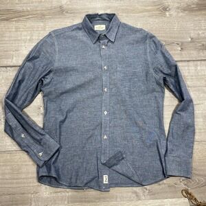 Marine Layer Blue Casual Button Down Shirt